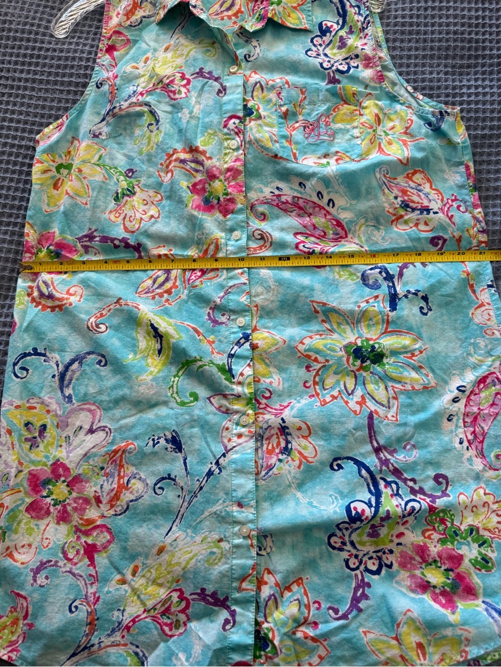 Lauren Ralph Lauren Sleeveless Paisley
Floral Button Down Shirt (Size L) - Picture 9 of 15